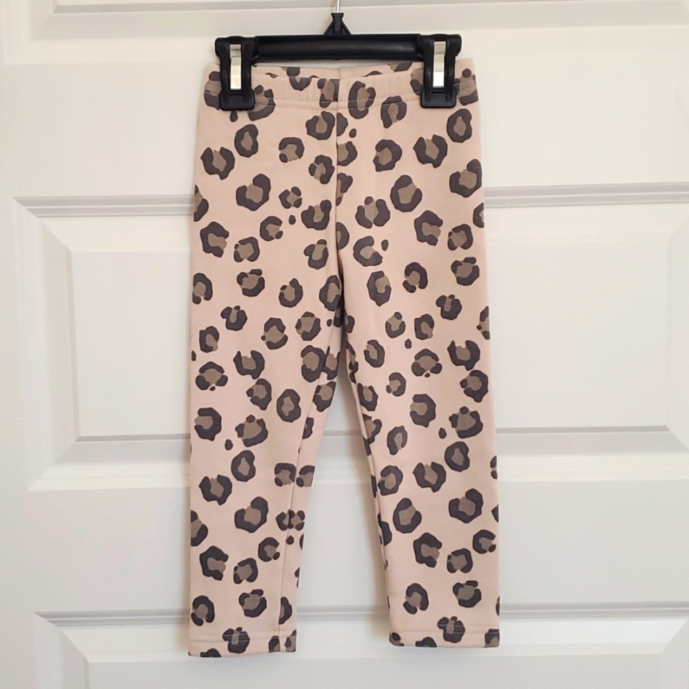 Carters Full Length Cheetah Print Leggings Fleece Lined